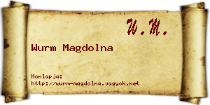 Wurm Magdolna névjegykártya